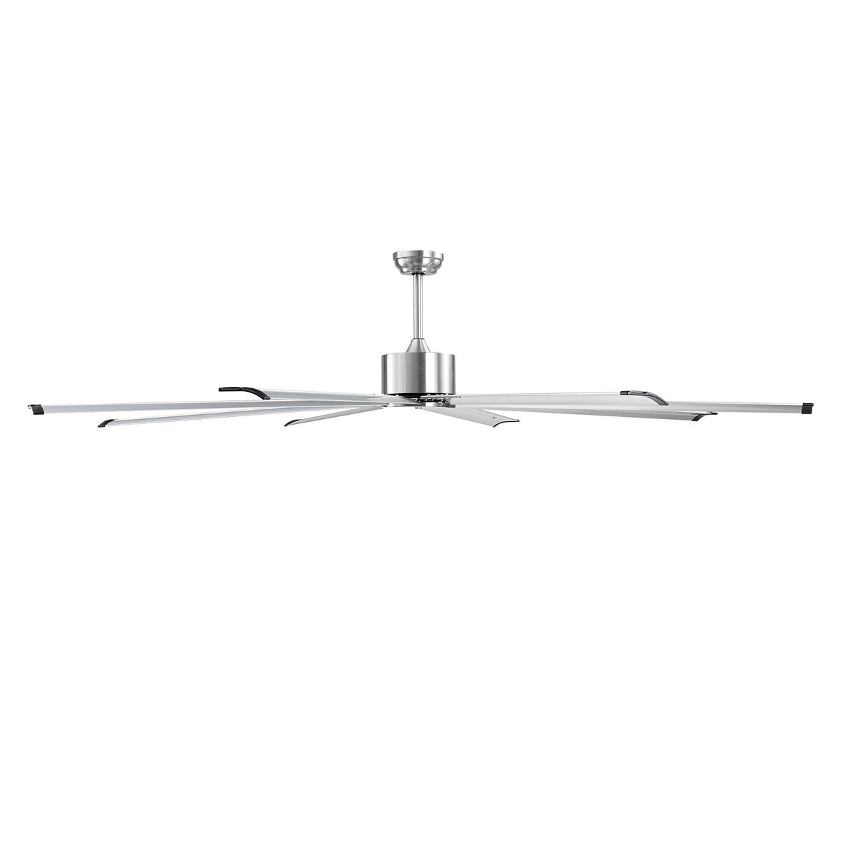 84 In Ceiling Fan without Light, 6-Speed Remote Control, Aluminum 8-Blade, Reversible DC Motor, Modern Low Profile Flush Mount Fan for Bedroom, Living Room, Patio, Indoor/Outdoor, Brushed Nickel