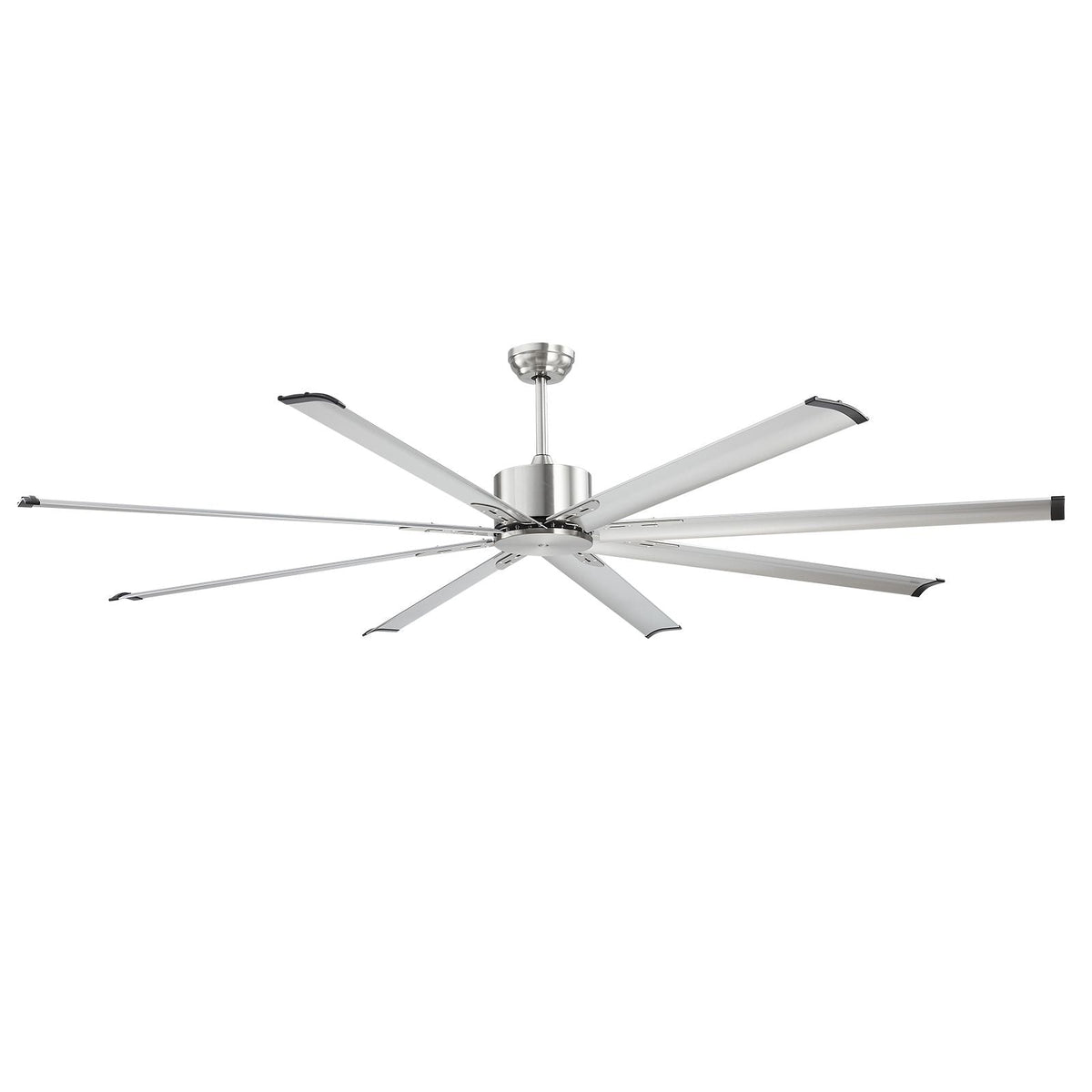 84 In Ceiling Fan without Light, 6-Speed Remote Control, Aluminum 8-Blade, Reversible DC Motor, Modern Low Profile Flush Mount Fan for Bedroom, Living Room, Patio, Indoor/Outdoor, Brushed Nickel