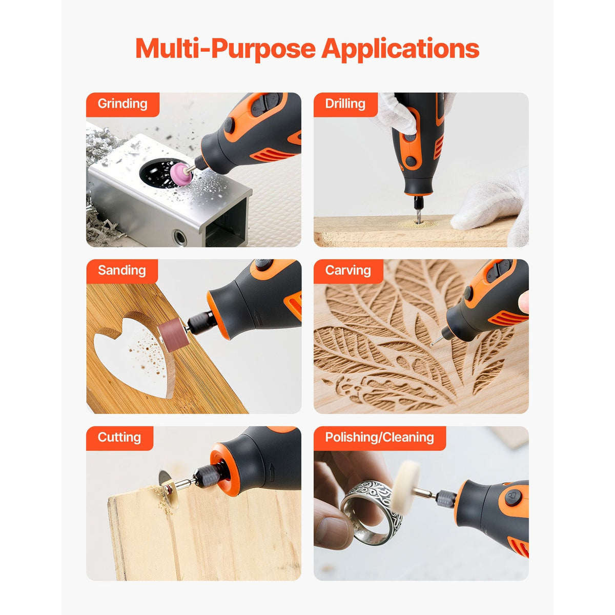 84-Piece Rotary Tool Kit, 200W Mini Power Rotary Tool Corded , 6-Level Speed 8000-40000 RPM Multi-Purpose DIY Tools for Engraving, Sanding, Polishing, Carving, Grinding, Cutting, DIY Crafts
