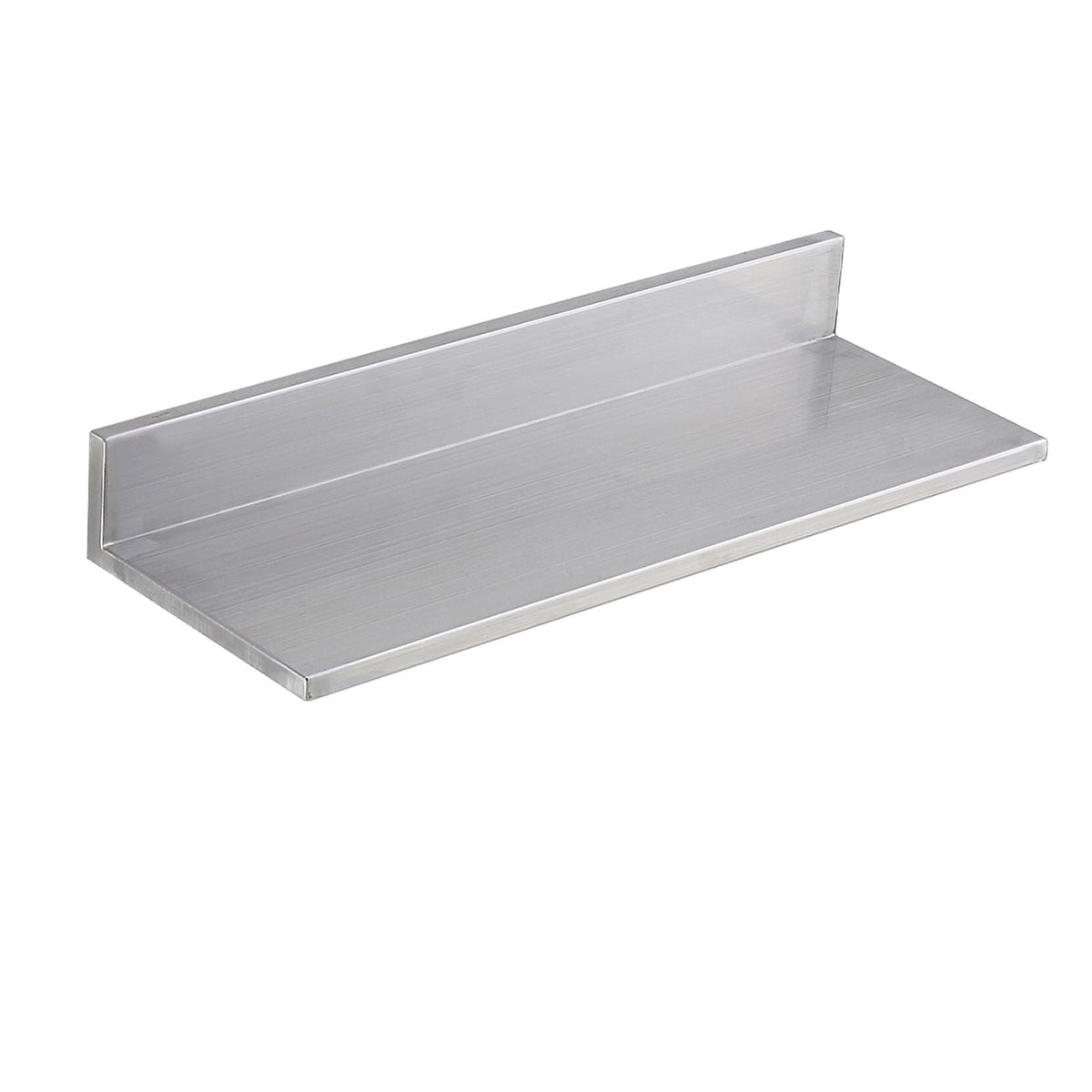 8.6" x 24" Stainless Steel Shelf, Wall Mounted Floating Shelving with Backsplash, 44 lbs Load Capacity Commercial Shelves, Heavy Duty Storage Rack for Restaurant, Kitchen, Bar, Home, and Hotel