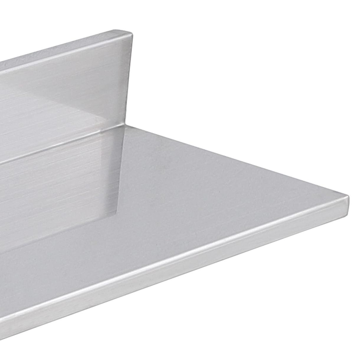 8.6" x 30" Stainless Steel Shelf, Wall Mounted Floating Shelving with Backsplash, 44 lbs Load Capacity Commercial Shelves, Heavy Duty Storage Rack for Restaurant, Kitchen, Bar, Home, and Hotel