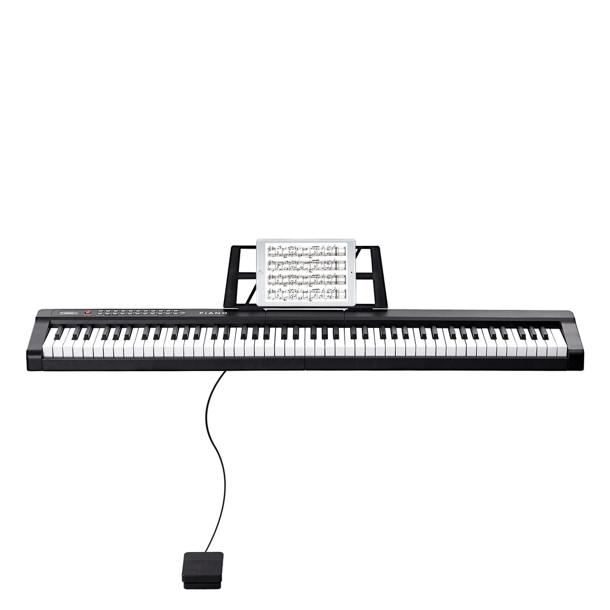 88 Key Digital Piano Keyboard, Semi Weighted Keys, Full Size Electric Portable Keyboard Piano Set with 1000 Tones Built-In Speakers Sustain Pedal Headphones, Bluetooth MIDI USB for Beginners