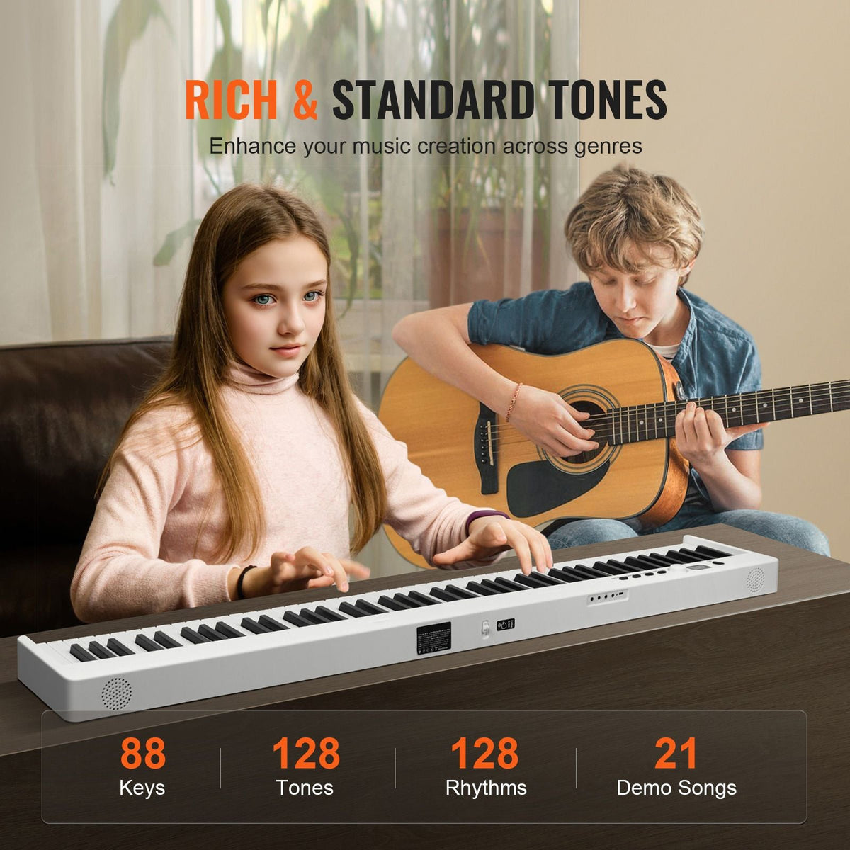 88 Key Folding Keyboard Piano, Bluetooth & MIDI, Portable Electronic Digital Foldable Piano with Sustain Pedal Bag Touch Sensitive Keys Headphones, Rechargeable for Beginners Teens Adults, White