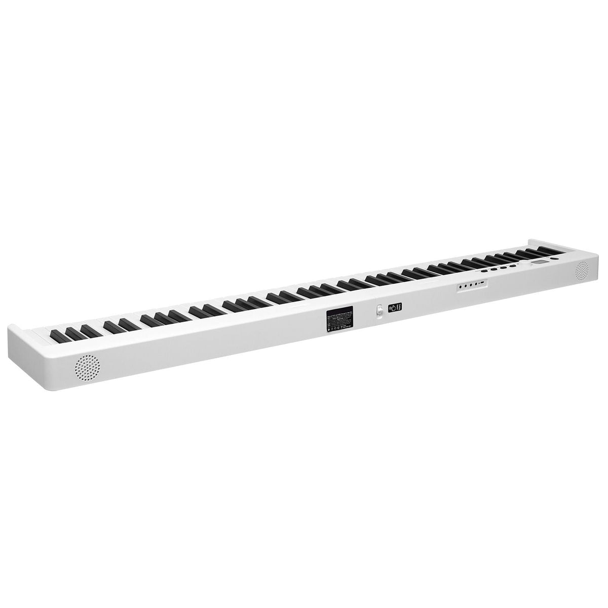 88 Key Folding Keyboard Piano, Bluetooth & MIDI, Portable Electronic Digital Foldable Piano with Sustain Pedal Bag Touch Sensitive Keys Headphones, Rechargeable for Beginners Teens Adults, White