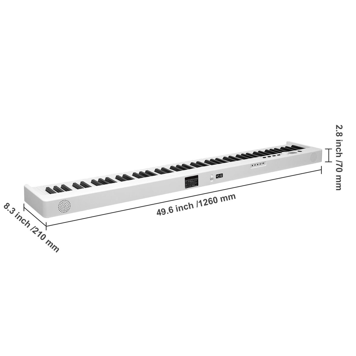 88 Key Folding Keyboard Piano, Bluetooth & MIDI, Portable Electronic Digital Foldable Piano with Sustain Pedal Bag Touch Sensitive Keys Headphones, Rechargeable for Beginners Teens Adults, White