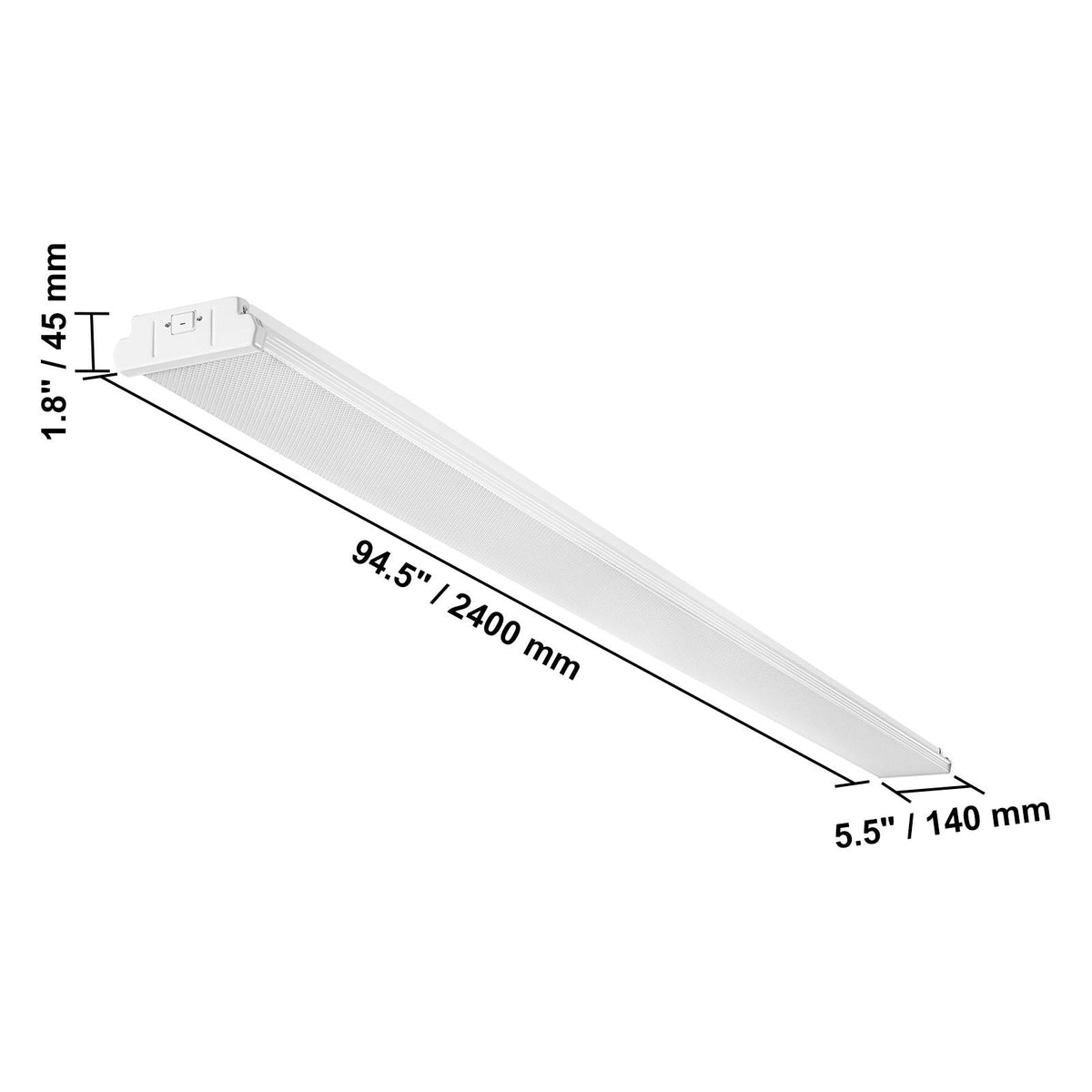 8FT LED Wraparound Light, 110W 10,000LM, Flush Mount LED Shop Light, 4 Pack 6500K Daylight LED Kitchen Ceiling Lighting Fixtures, for Garage Office Laundry Fluorescent Tube Replacement, FCC