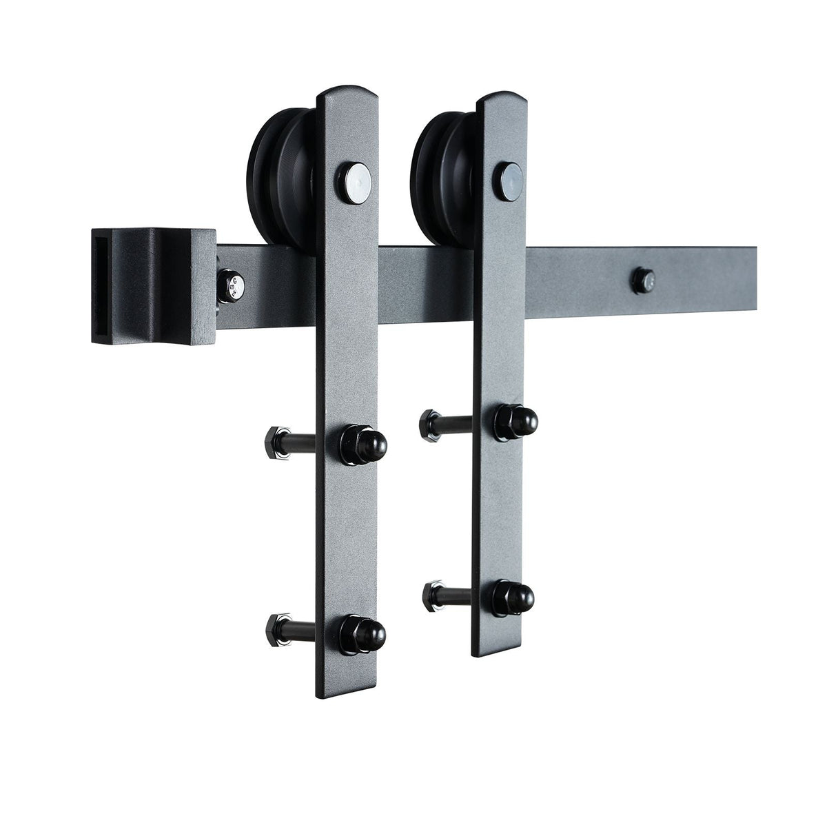 8FT Sliding Barn Door Hardware Kit, 330LBS Loading Heavy Duty Barn Door Track Kit for Single Door, Fit 3.7-4.3FT Wide and 1.3"-1.8" Thick Door Panel, with Smooth & Silent Pulley (I Shape)