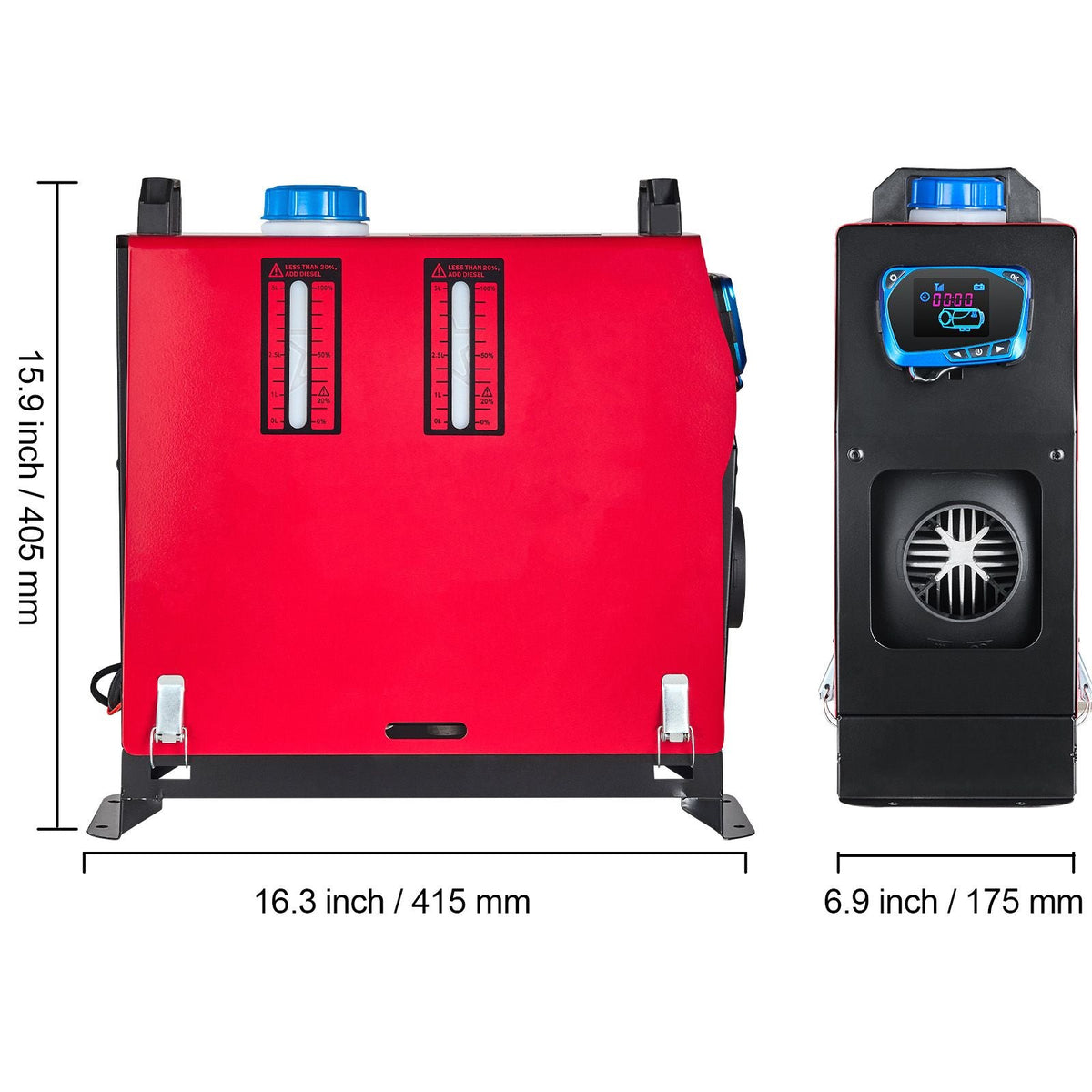 8KW Diesel Air Heater Muffler Diesel Heater 12V 8000W Diesel Parking Heater Remote Control Remote Control with LCD Switch for Car Bus Trucks Motorhome and Boats
