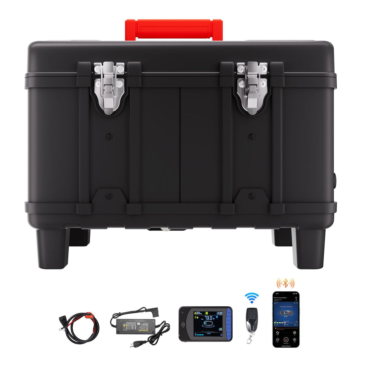 8KW Diesel Heater, 12V/24V All in One Diesel Air Heater, with Bluetooth APP Control, Remote Control and Display Screen, CO Alarm, Fast Heating Portable Diesel Heater for Vehicles and Garage