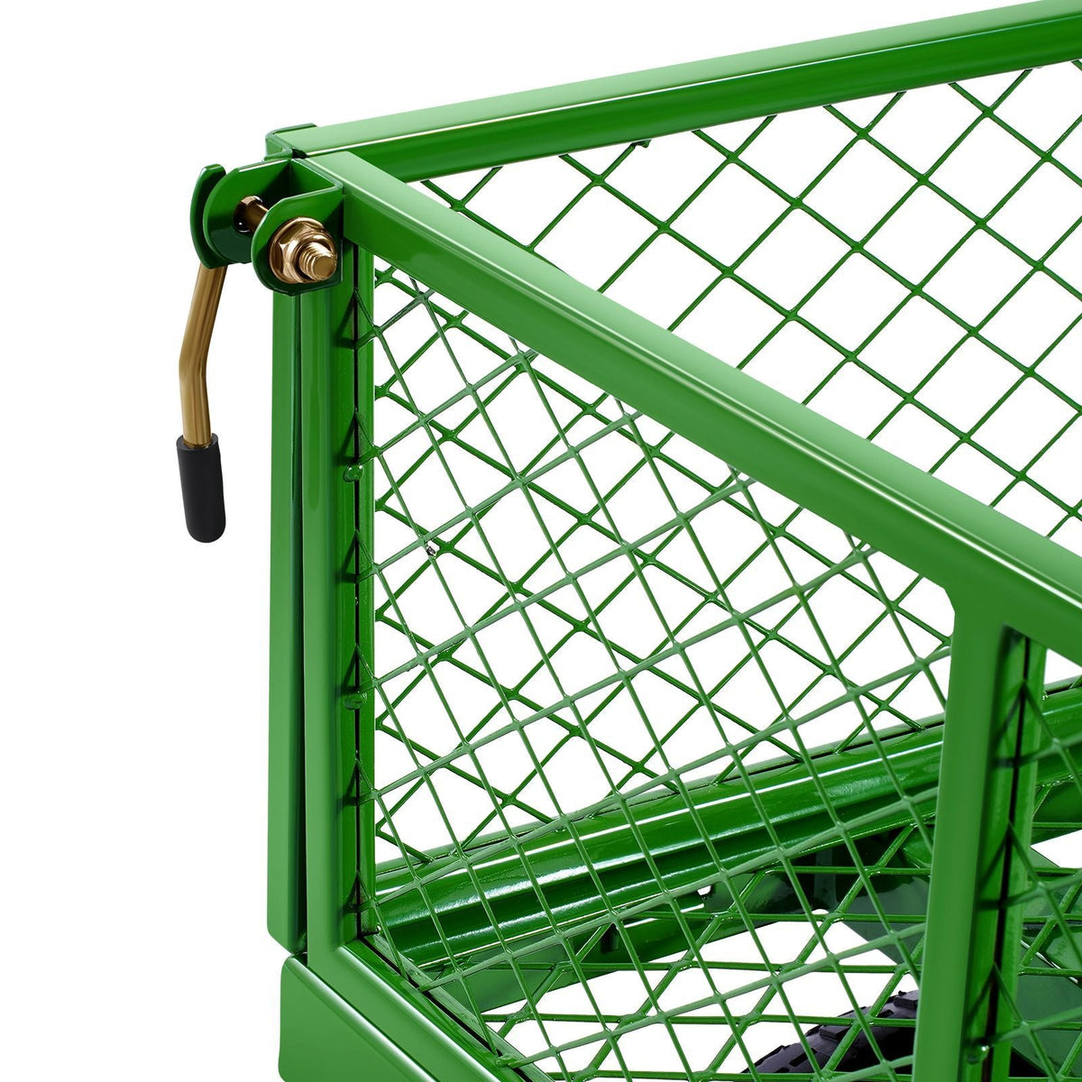 900 Lbs Steel Garden Cart on Wheels, Heavy Duty Pullable Garden Wagon Yard Cart, Outdoor Metal Utility Wagon with 10" Tires and Mesh Removable Sides(Convert to Flatbed), and 180°Rotating Handle