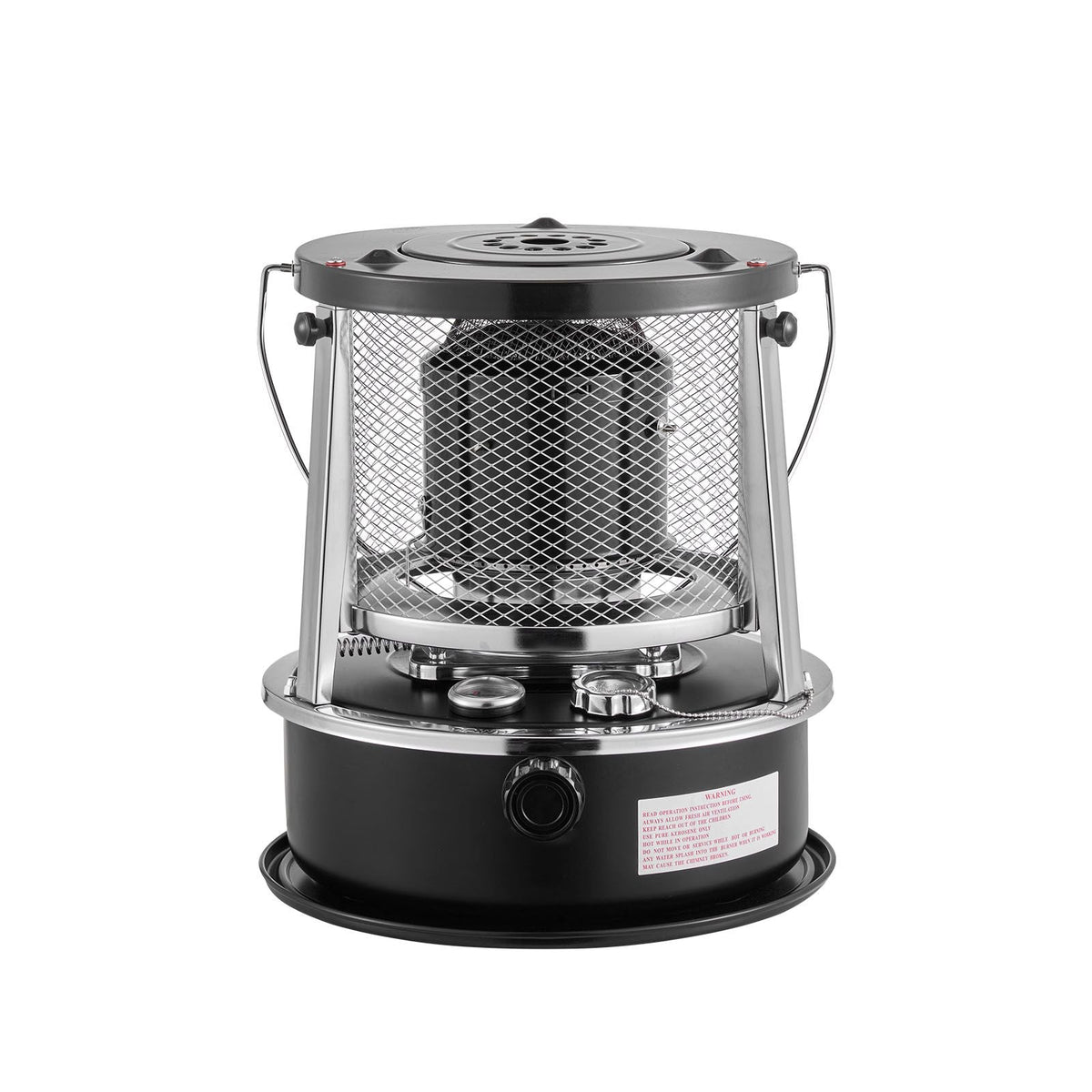 9000 BTU Portable Kerosene Heater & Stove, 2 in 1 Non-Electric Indoor Outdoor Heater with Adjustable Height & Flame & Easy Storage,for Camping, Hunting, Cooking, Home, Garage, Black