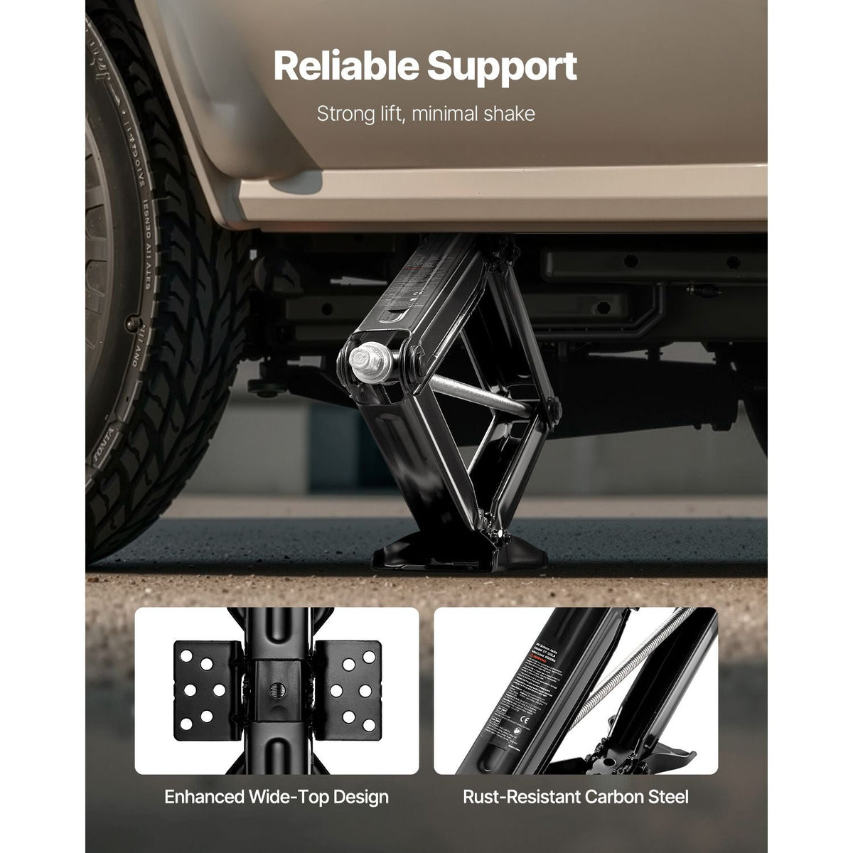 9000 lbs RV Scissor Jacks, 4-23.4 in RV Stabilizer Leveling Scissor Jacks, Set of 4, Heavy Duty Stabilizer Jack with Crank Handle, Socket and Bubble Levels, Not Easily Bent or Deformed