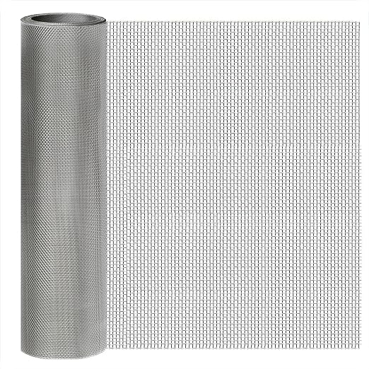 10 Mesh Stainless Steel Mesh Screen 304, 15.7'' x 147'' Metal Mesh Screen