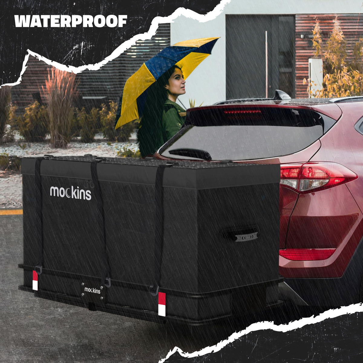 Mockins 25 Cu Ft XL Heavy Duty Trailer Hitch Cargo Carrier Bag All-Weather