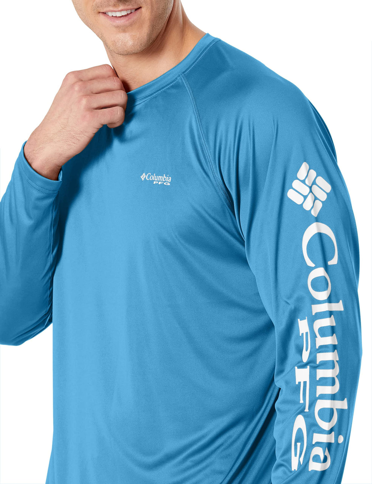 Columbia Men's Big Terminal Tackle Long Sleeve Shirt, Yacht White Logo, 3X/Tall