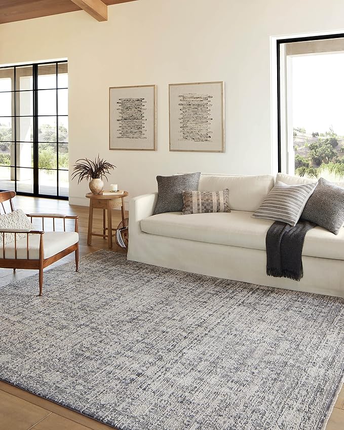 Loloi Amber Lewis Alie Collection ALE-03 Charcoal/Dove 2'-7'' x 10'-0'', .13'' Pile Height, Runner Rug