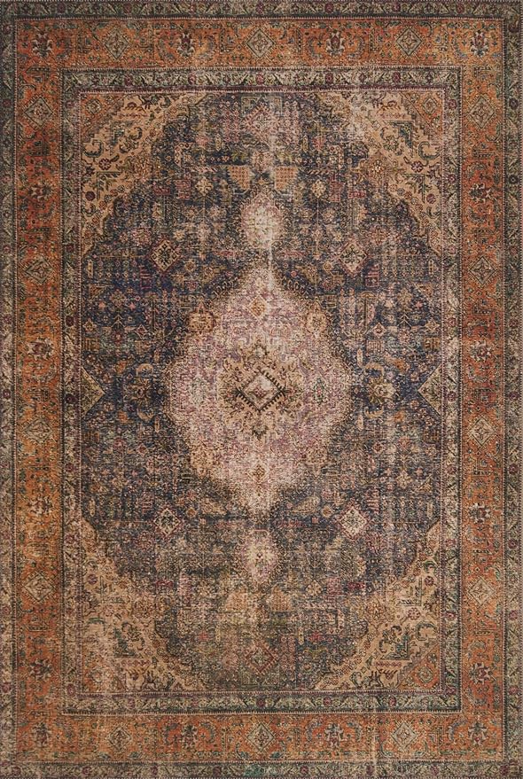 Loloi Loren Collection LQ-02 Plum/Multi 7'-6" x 9'-6" Area Rug
