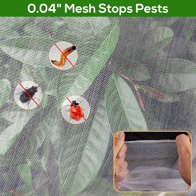 2PCS 7.8 x 7.8ft Large Fruit Tree Netting Cover