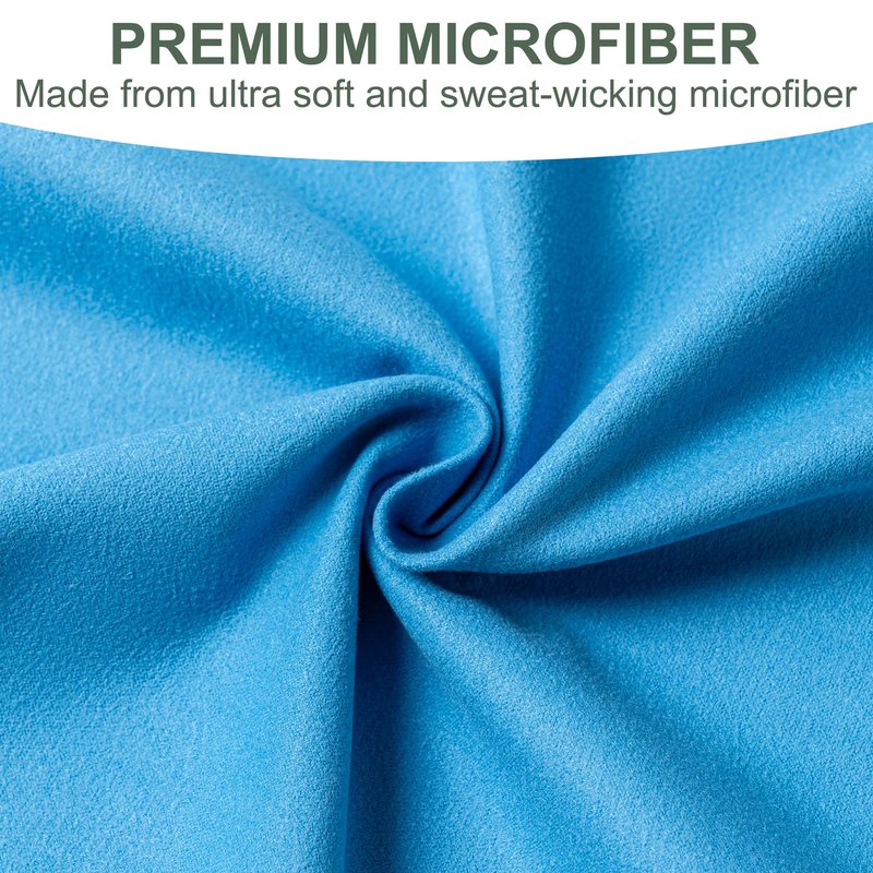 Aegero Camping Towel,2 Pack Microfiber Travel Sports Towel,Quick Dry - Super Absorbent - Ultra Compact -Ultra Soft - Lightweight.Suitable for Gym,Yoga,Trip,Beach, Shower, Backpacking,Pool(Blue)