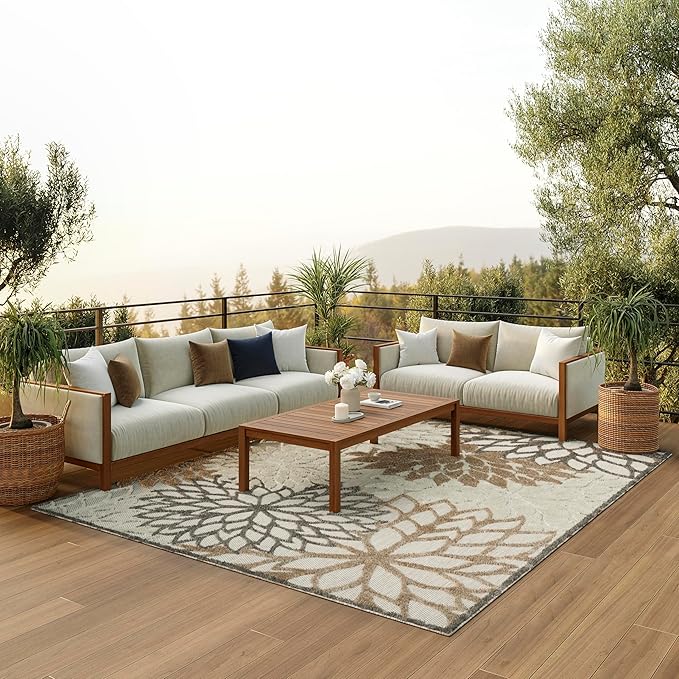 Nourison Home Aloha 10' x 14' Natural Outdoor Indoor/Outdoor Rug
