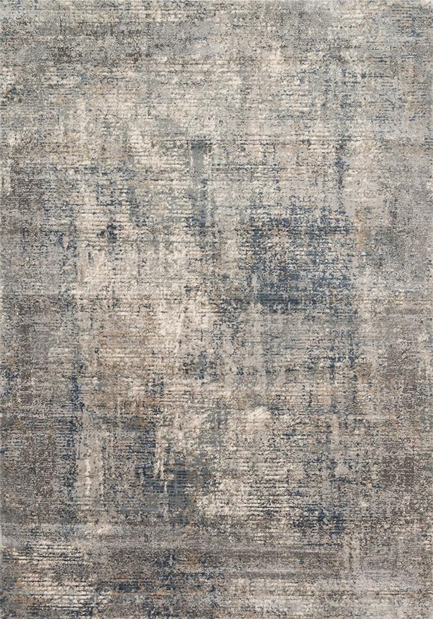 Loloi Teagan Collection TEA-05 Denim/Slate 2'-8" x 10'-6" Runner Rug, Large, Soft Neutral Rug, High-Traffic for Living Room, Bedroom, Home Office, Dining Area
