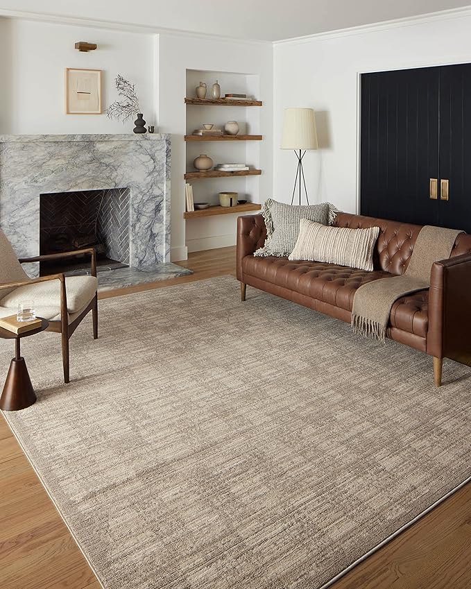 Loloi Darby Collection DAR-07 Pebble/Sand 6'-7" x 9'-3" Area Rug