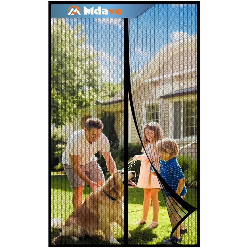 Magnetic Screen Door，Screen Door Mesh，Keep Bugs Out, Heavy-Duty Mesh Curtain,Pet and Kid Friendly, Works with Front Doors, Sliding Doors（39 x 82 Inches
