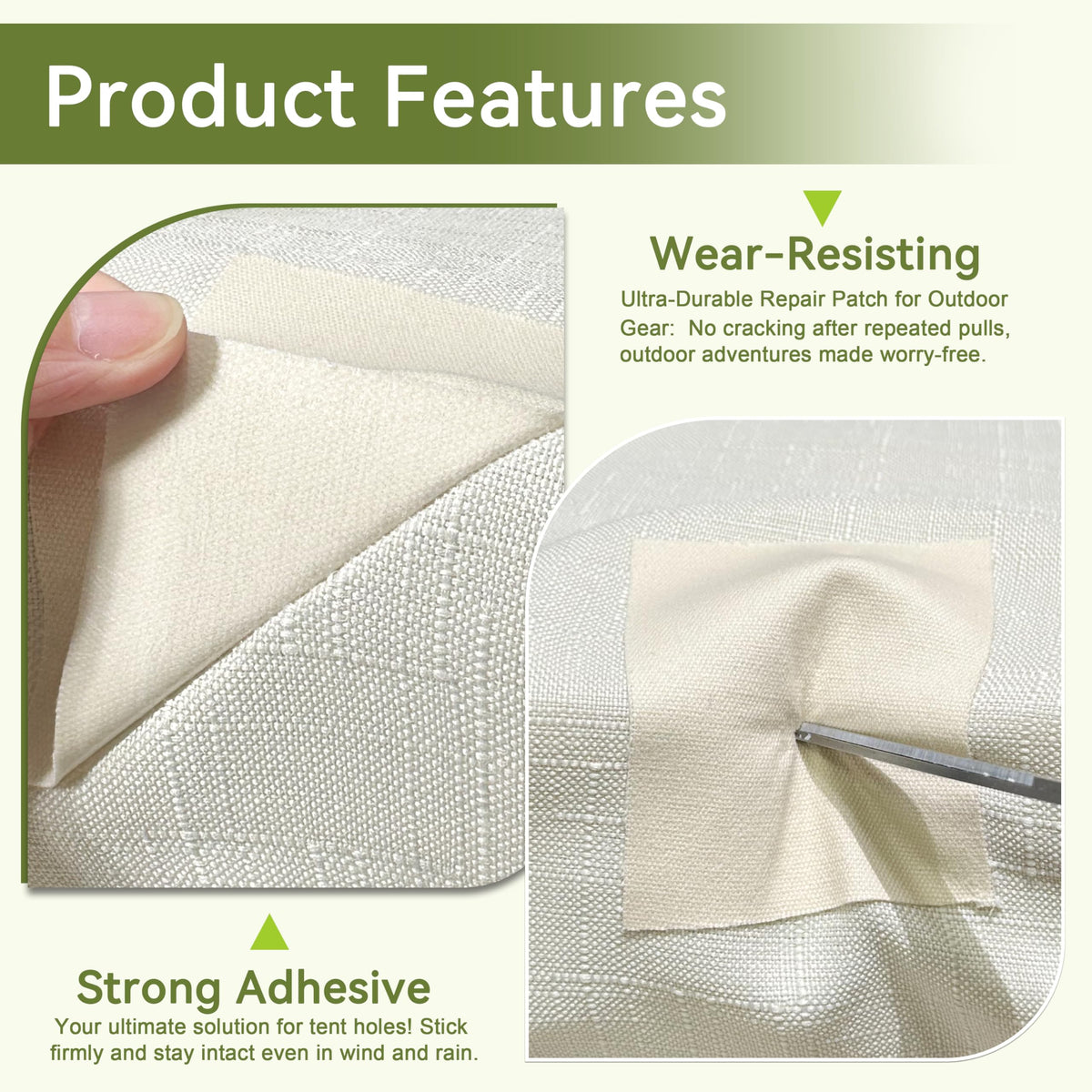 Besezx Canvas Repair Patch,Outdoor Gear Patch, 7.87x5.9 Inches 8PCS,Waterproof Self-Adhesive Fabric Repair Tape for Repairing Boat Covers,Sun Shades,Sofas,Tents,Lounge Chairs,Awnings (Light Grey)