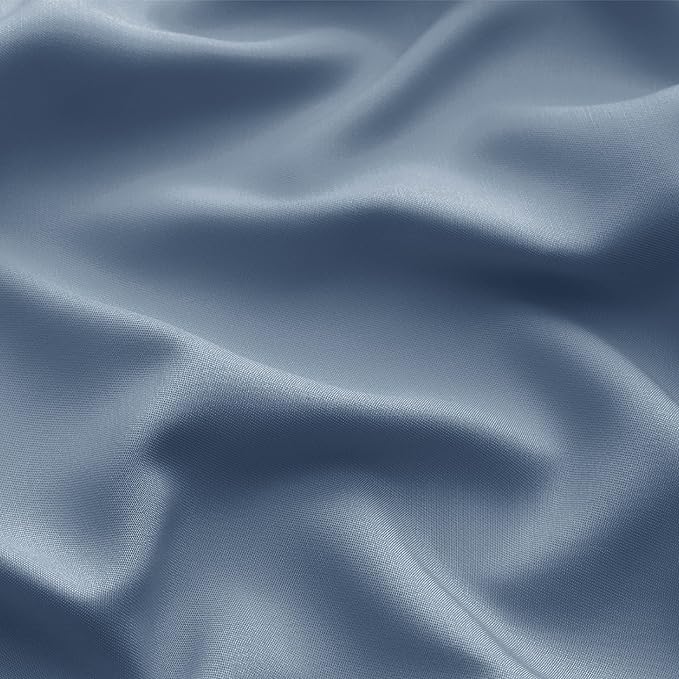Bedsure Cooling Sheets Twin XL, Rayon Derived from Bamboo, Breathable & Soft Twin XL Sheet Sets, Deep Pocket Up to 16 Inches, Hotel Luxury Silky Dorm Bedding for Hot Sleepers, Dusty Blue
