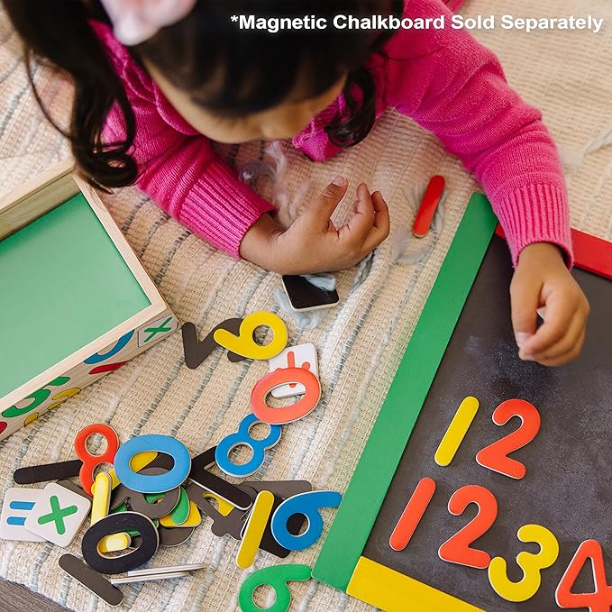 Melissa & Doug Deluxe Magnetic Letters and Numbers Set – 89 Wooden Alphabet Magnets & Numbers, Educational Learning Toys for Preschool Kids Ages 3+