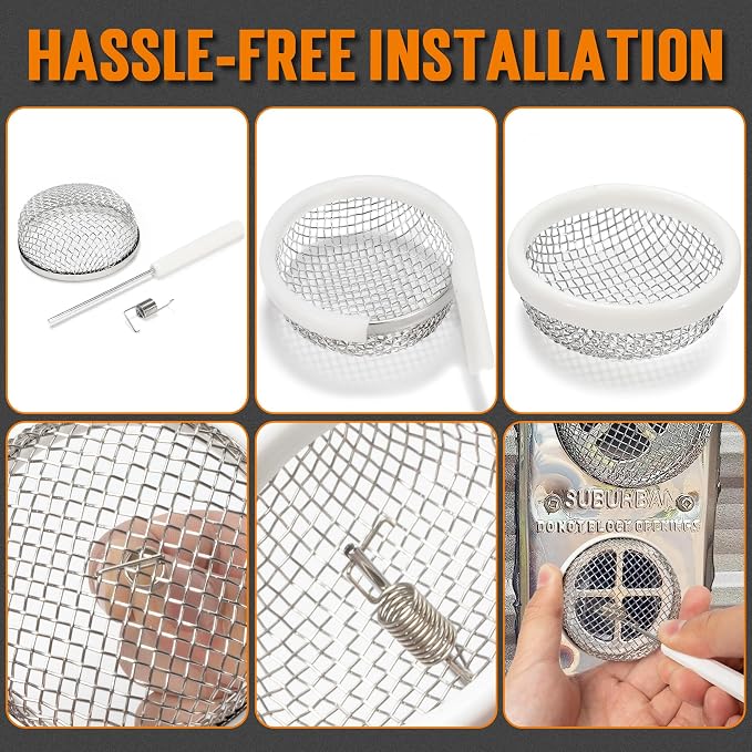 TONDA RV Furnace Vent Screen, Bug Screens Heater Vent Cover
