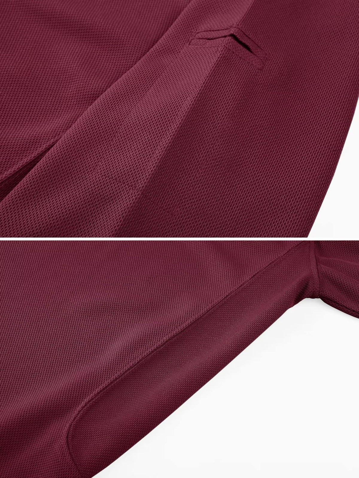 MAGCOMSEN Polo Shirts for Men Golf Shirts Quick Dry Collared Short-Sleeve Work Polo Performance Shirt Wine Red M