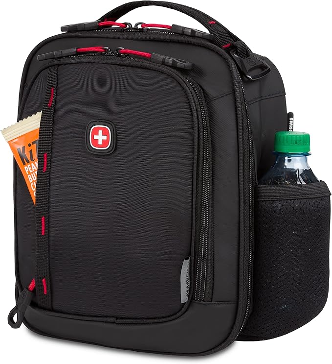 SwissGear 3999 Insulated Lunch Bag, Black/Red