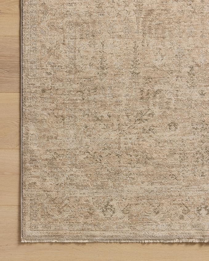 Loloi Magnolia Home by Joanna Gaines Junie Collection JUE-02 Oatmeal/Smoke 2'-0" x 3'-0", .38" Pile Height, Accent Rug