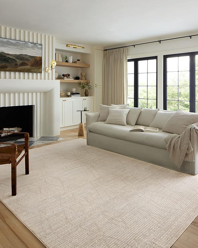 Loloi Kamala Collection KAM-03 Natural/Mist 6'-7" x 9'-6" Area Rug