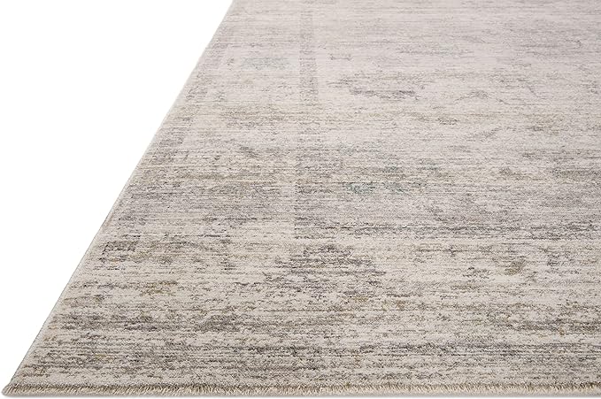 Loloi Magnolia Home by Joanna Gaines Millie Collection MIE-01 Silver/Dove 2'-7" x 12'-0", .25" Pile Height, Runner Rug