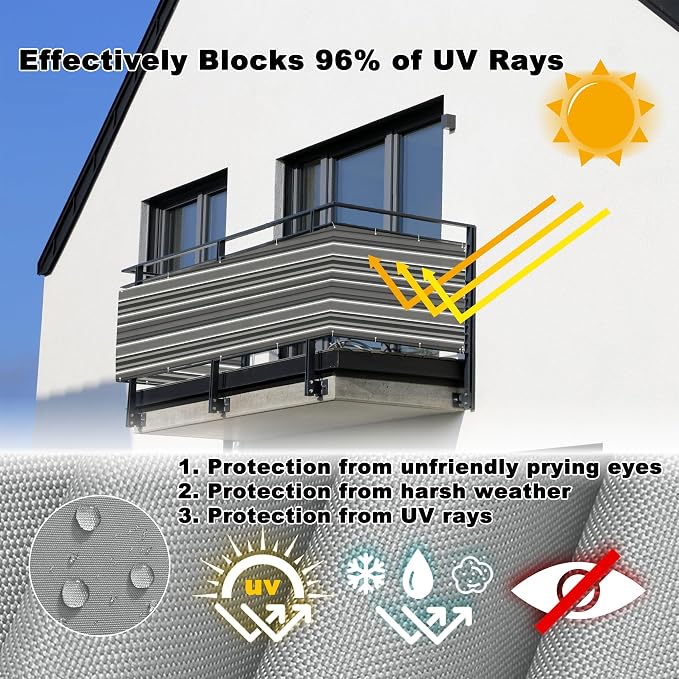 Privacy Screen 2.6' x 65.6' Durable UV-Resistant Outdoor Dog Fence,