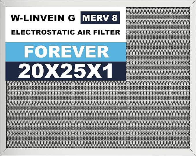 20x25x1 Reusable Air Filter, Electrostatic, Washable Lasts a Lifetime, Breathe