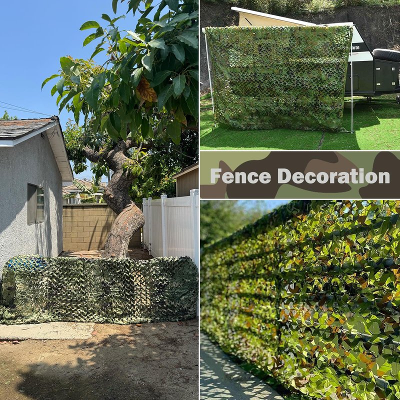 Yeacool Party Decor Camouflage Netting Dinosaur Birthday Theme Camo Tarp Sheerness Camo Netting for Hunting Blind Deer Stand Canopy Cover (Woodland Camo, 19.7ftx19.7ft, 6m*6m)
