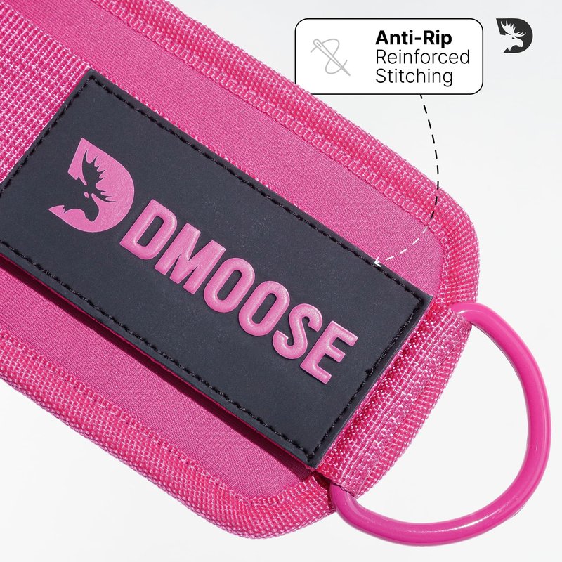 DMoose Fitness Ankle Strap for Cable Machine - One Size Fit with Premium Padding Cuffs, Ankle Bands for Working Out, Booty Workouts, Leg Extension, Hip Abductors, Kickbacks & Lower Body Exercises