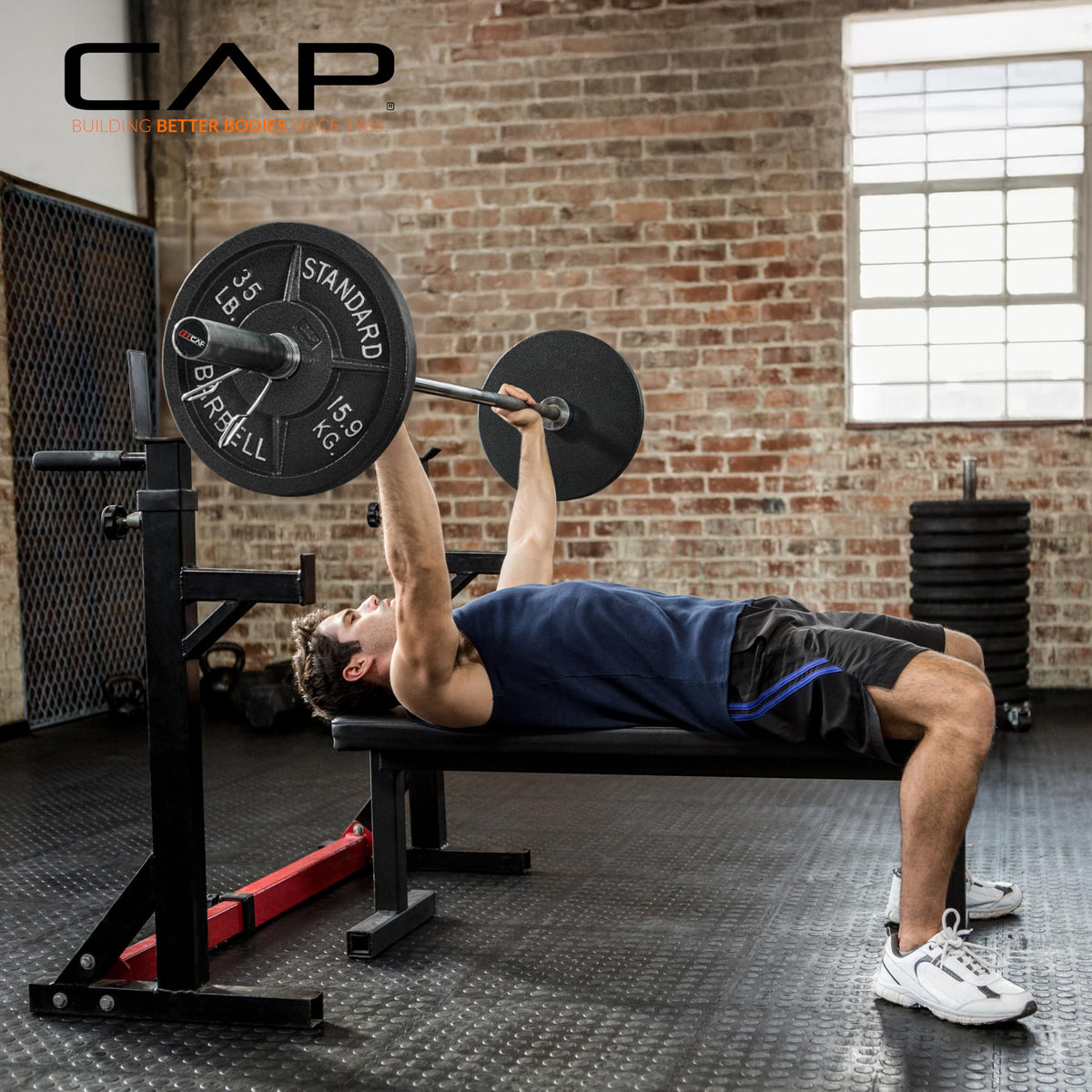 CAP Barbell 2-Inch Olympic Grip Plate, 45-Pounds