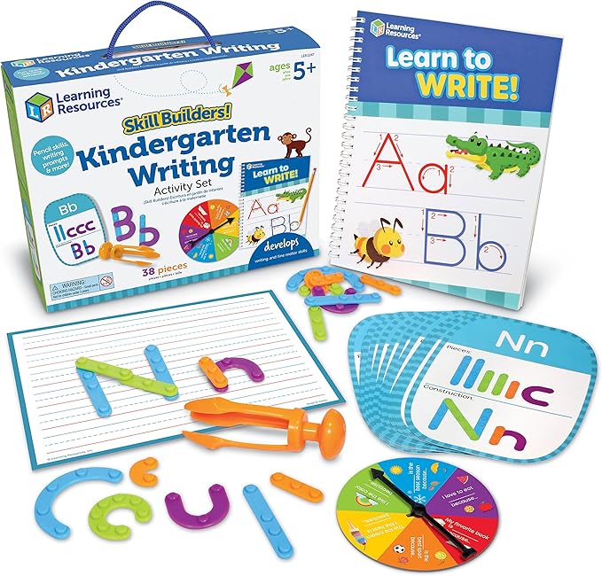 Learning Resources Skill Builders! Kindergarten Writing - Alphabet Activities, ABC Letter recognition, Kindergarten Homeschool Supplies, Ages 5+