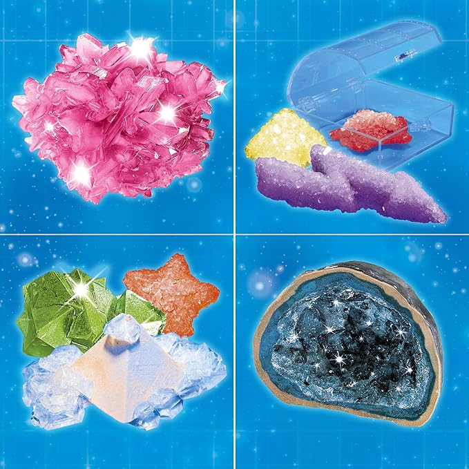 Thames & Kosmos Crystal Growing | STEM Experiment Kit | Grow Dozens of Dazzling, Colorful Crystals! | Learn about Crystallization & Conduct Classic Science Experiments | Make Crystal Geodes | Ages 10+