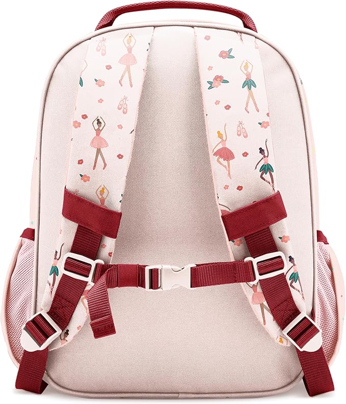 Simple Modern Medium Toddler Backpack for School Girls and Boys | Kindergarten Elementary Kids Backpack | Fletcher Collection | Kids - 15" tall | Pink Ballerina