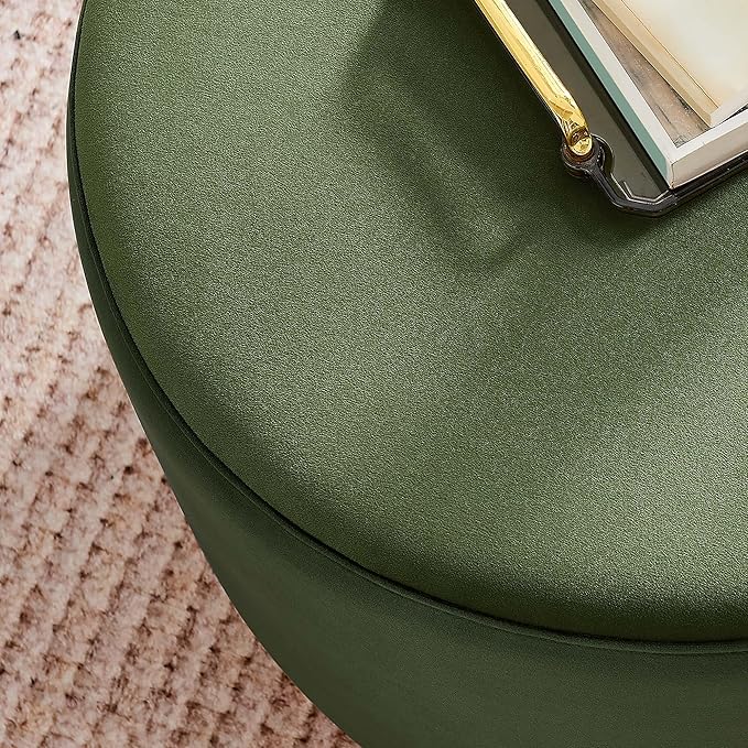 Modway Large 23" Round Performance Velvet Upholstered Upholstered Ottoman
