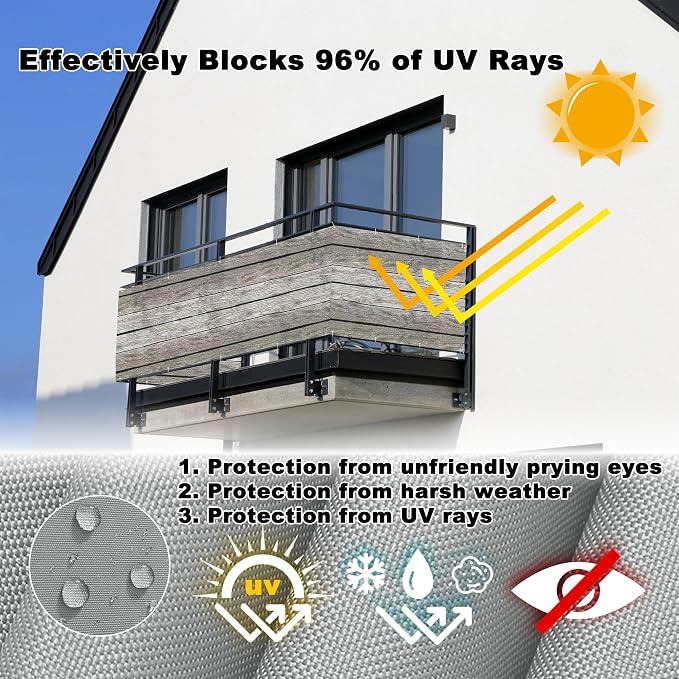 Privacy Screen 8.2' x 65.6' UV-Resistant Visibility Reduction Outdoor Privacy