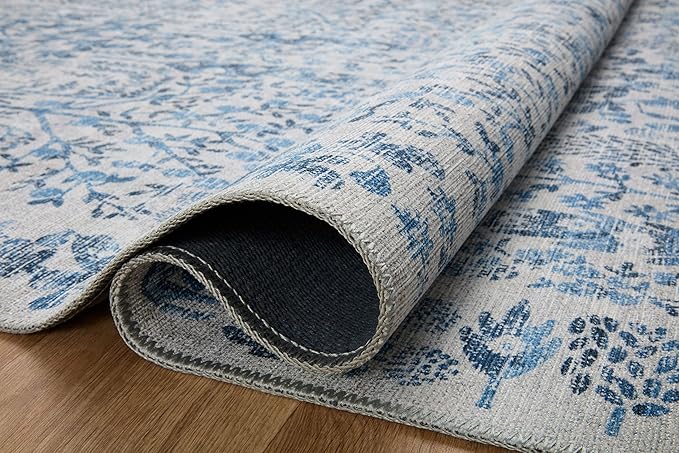 Loloi Rifle Paper Co. Maison Collection MAO-07 Blue 7'-6" x 9'-6", .19" Pile Height, Area Rug