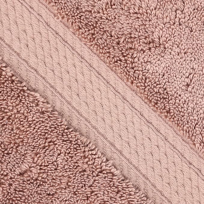 Superior Egyptian Cotton Pile Bath Towels, Ultra Soft Luxury Towel, Thick Plush Essentials, Absorbent Heavyweight, Guest Bath, Hotel, Resort, Spa, Pool, Bathroom, Shower Basics, Set of 2, Muted Mauve