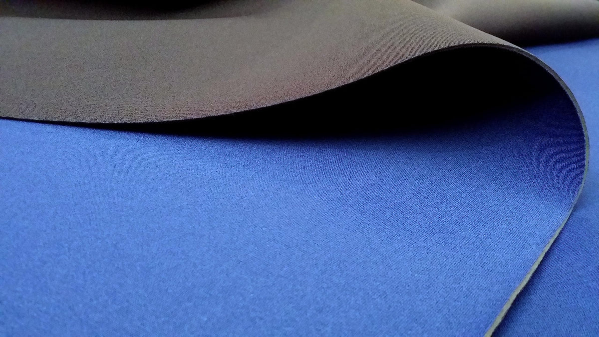 2mm Blue Neoprene Fabric, Scuba Wetsuit Material, Fabric for Sewing, Thin Foam Rubber Sheet (Blue, 1' x 2')