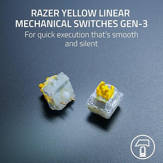 Razer BlackWidow V4 X Mechanical Gaming Keyboard: Yellow Switches Linear & Silent - 6 Macro Keys - Chroma RGB - Doubleshot ABS Keycaps - Roller & Media Keys Snap Tap - Fortnite Edition